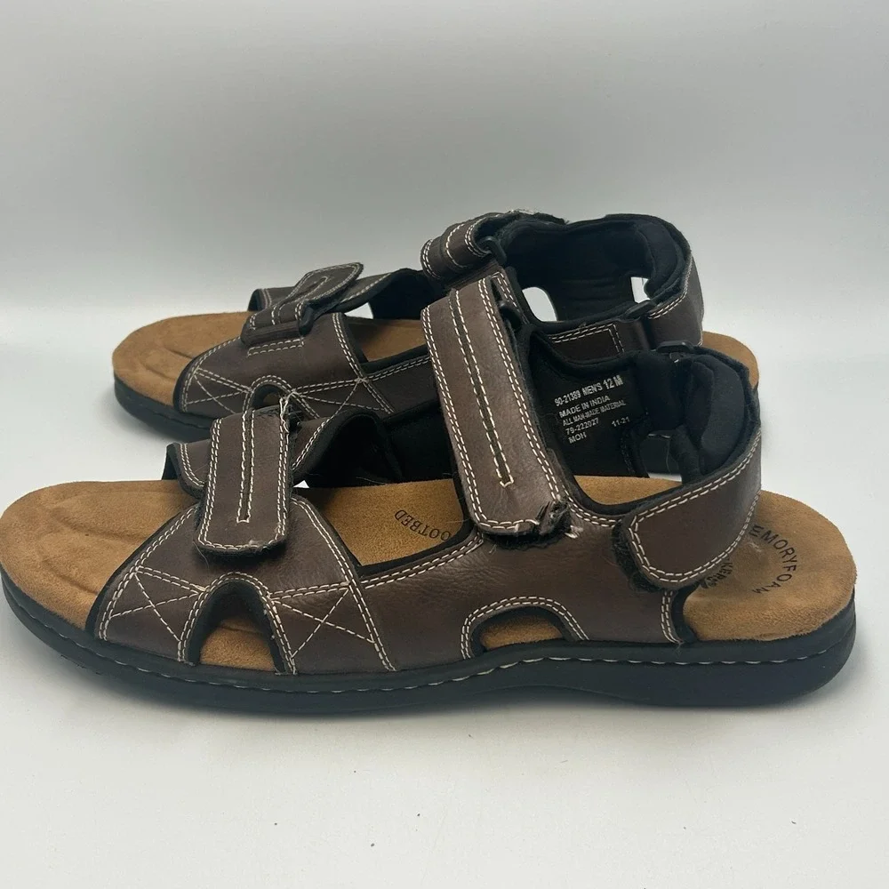 DOCKERS‎ Newpage Mens 12 Outdoor Sport Sandals Memory Foam Comfort Walking Brown
